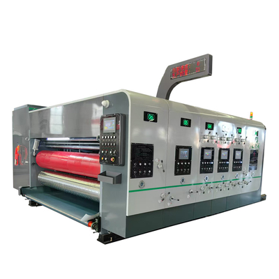 Stampa a 4 colori automatica a flexo slotter, cutter a strisce, macchina per cartoni ondulati