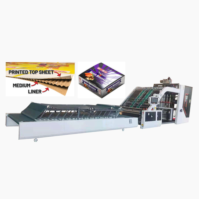 Casella di cartone che produce una macchina di laminazione a flauto completamente automatica per cartone a 3 e 5 fasi
